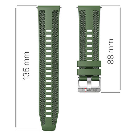 NovStrap Samsung Galaxy Watch 7 Fe 4 5 6 Classic 40 42 43 44 45 46 47 Mm ile Uyumlu Kordon 20mm Hybrid Dikişli