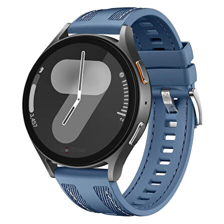 NovStrap Samsung Galaxy Watch 7 Fe 4 5 6 Classic 40 42 43 44 45 46 47 Mm ile Uyumlu Kordon 20mm Hybrid Dikişli
