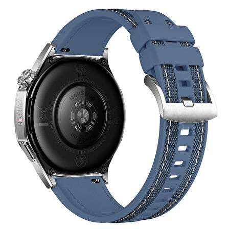 NovStrap Samsung Galaxy Watch 7 Fe 4 5 6 Classic 40 42 43 44 45 46 47 Mm ile Uyumlu Kordon 20mm Hybrid Dikişli