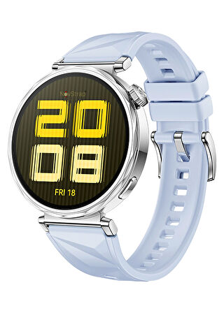 NovStrap Huawei Watch GT4 41mm GT5 41mm ile Uyumlu Kordon (18mm Pimli) Lansman Prizma Silikon Kayış