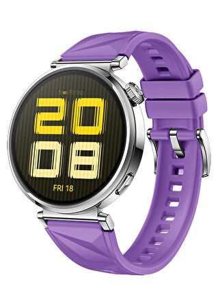 NovStrap Huawei Watch GT4 41mm GT5 41mm ile Uyumlu Kordon (18mm Pimli) Lansman Prizma Silikon Kayış