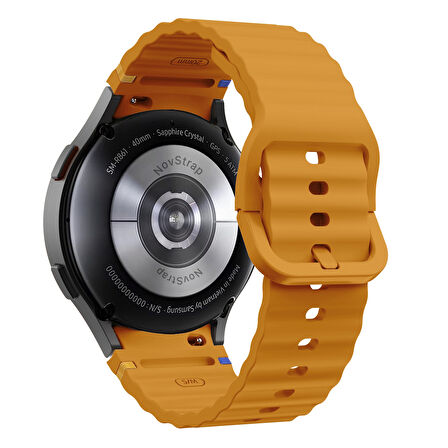NovStrap Samsung Galaxy Watch 7 Fe 6 5 4 40 44 Classic 42 43 45 46 mm ile Uyumlu Kordon Wavy Silikon
