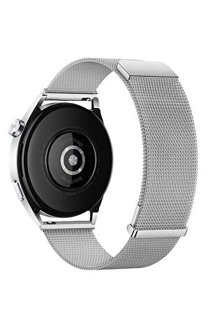 NovStrap Huawei Watch GT4 41mm GT5 41mm ile Uyumlu Kordon (18mm) Çift Mıknatıslı Lansman Metal Hasır Çelik Kayış