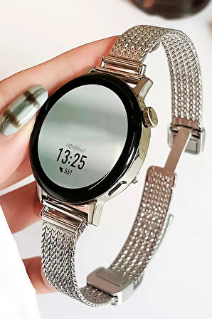 NovStrap Huawei Watch GT4 41mm GT5 41mm ile Uyumlu Kordon 18mm Magnet Tokalı Luxury Slim Metal Hasır