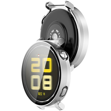 NovStrap Huawei Watch Gt5 41mm ile Uyumlu Ekran Koruyucu Cam ve Kasa Koruyucu Kılıf Sert Polikarbon