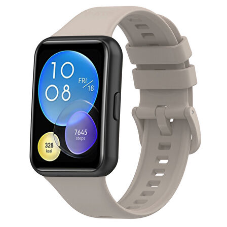 NovStrap Huawei Watch Fit 2 Uyumlu Kordon Tam Uyumlu Pimli Silikon Kordon Kayış