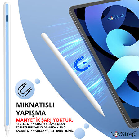 NovStrap Samsung Galaxy Tab A8 A7 Lite T220 X200 T290 T500 ile Uyumlu Dokunmatik Tablet Kalemi Gen2 Stylus Pencil