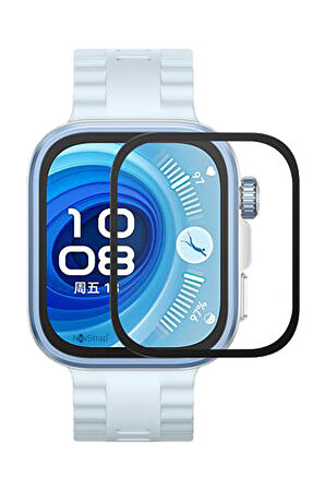 NovStrap Huawei Watch Fit 4 Pro ile Uyumlu Ekran Koruyucu Nano Esnek Cam Ekranı Tam Kapatan PPMA