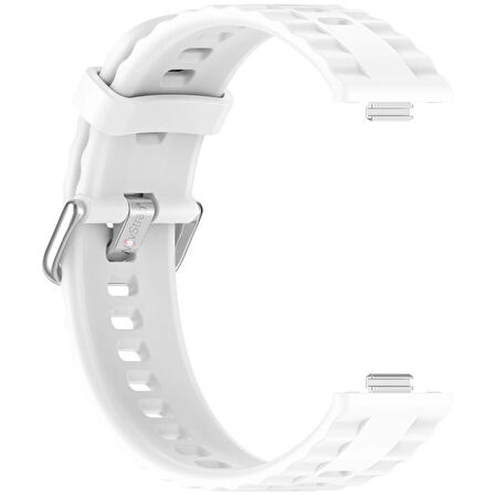 NovStrap Huawei Watch Fit 4 Pro/Fit 4/Fit 3 ile Uyumlu Kordon Tam Uyumlu Pimli Lansman Silikon Kayış