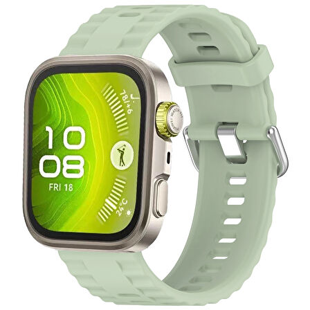 NovStrap Huawei Watch Fit 4 Pro/Fit 4/Fit 3 ile Uyumlu Kordon Tam Uyumlu Pimli Lansman Silikon Kayış