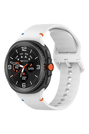 NovStrap Samsung Galaxy Watch 8 40mm 44mm Classic 46mm ile Uyumlu Kordon Lansman Silikon Kayış