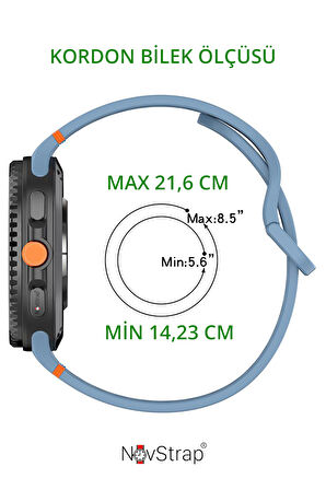 NovStrap Samsung Galaxy Watch 8 40mm 44mm Classic 46mm ile Uyumlu Kordon Lansman Silikon Kayış