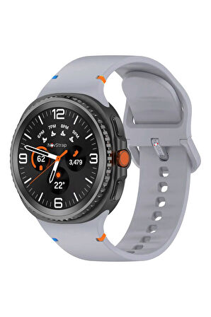 NovStrap Samsung Galaxy Watch 8 40mm 44mm Classic 46mm ile Uyumlu Kordon Lansman Silikon Kayış
