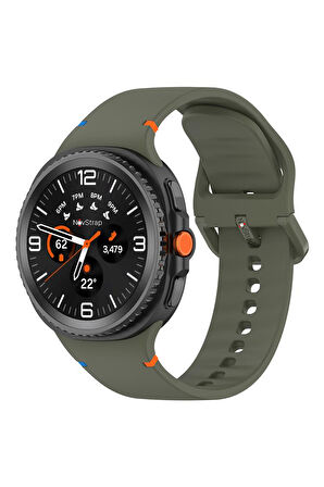 NovStrap Samsung Galaxy Watch 8 40mm 44mm Classic 46mm ile Uyumlu Kordon Lansman Silikon Kayış