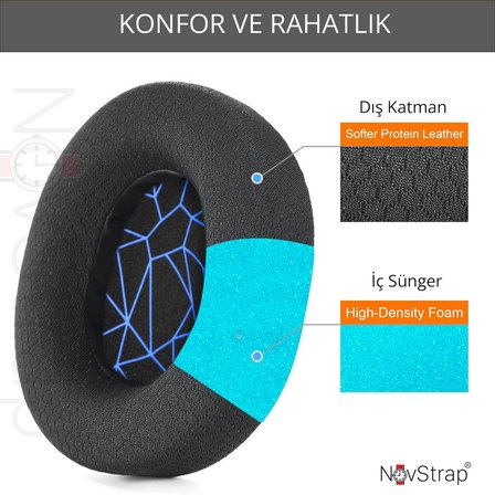 NovStrap SteelSeries Arctis 1 3 5 7 7P 7X 9 9X Pro ile Uyumlu Yedek Kulaklık Yastığı Pedi Süngeri