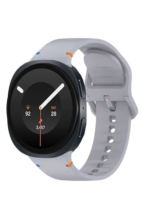 NovStrap Samsung Galaxy Watch 9 40mm 44mm ile Uyumlu Kordon Dikişli Silikon Kayış Tam Uyumlu Pimli