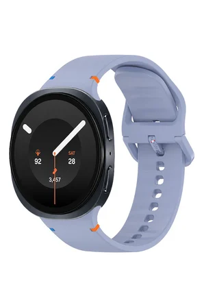 NovStrap Samsung Galaxy Watch 9 40mm 44mm ile Uyumlu Kordon Dikişli Silikon Kayış Tam Uyumlu Pimli