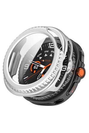 NovStrap Samsung Galaxy Watch 8 Classic 46mm ile Uyumlu Sert PC Kasa ve Cam Ekran Koruyucu