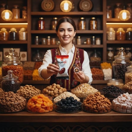HURCİ BEYAZ ÇİKOLATA KAPLI BADEMLİ HURMA 1000 GR