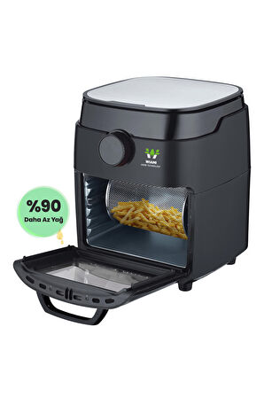 Air Fryer 12 Litre Siyah Oven Akıllı Fritöz