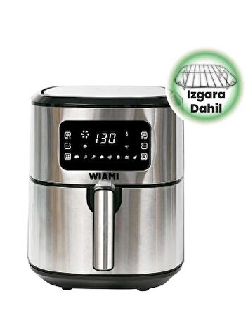 Airfryer 6.5 L Akıllı Yağsız Hava Fritözü Metallic