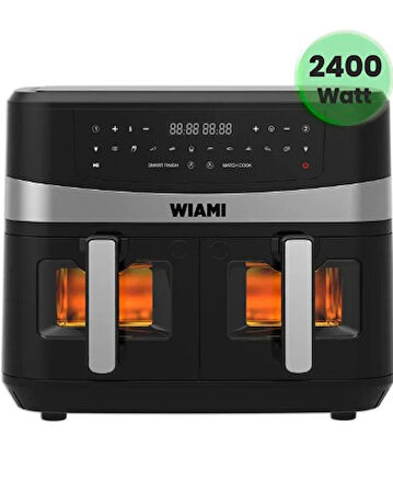Wiami Airfryer 9 Lt Çift Sepet Camlı Akıllı Yağsız Hava