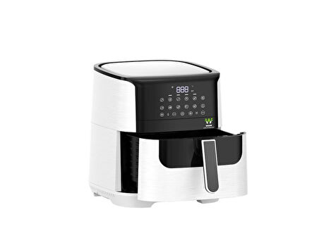 WIAMI 7 Litre Sıcak Hava Fritözü Camlı Airfryer Beyaz