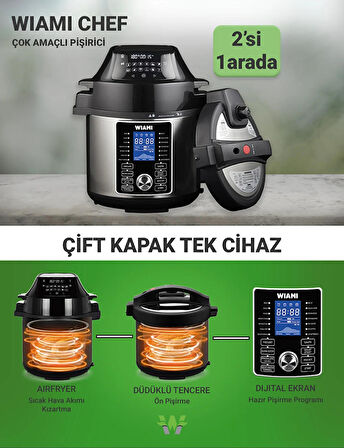 Düdüklü Tencere Ve Airfryer Özellikli Akıllı Pişirici