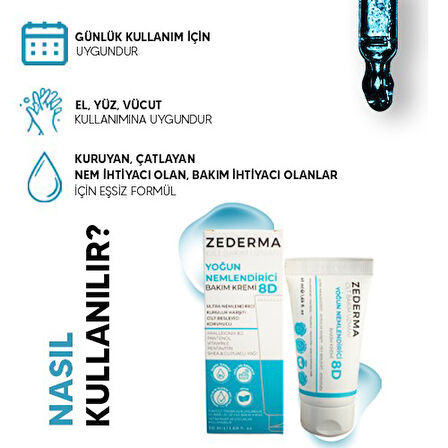 Zederma Yoğun Nemlendirici Cilt Bakım Kremi 8d 50ml
