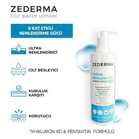 Zederma Yoğun Nemlendirici Cilt Bakım Kremi 8d 400ml