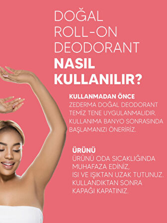 Doğal Roll-On Deodorant Gül