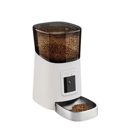 	Wero Akıllı Kedi/Köpek Mama Kabı Pro (Geliştirilmiş 2025 versiyon) 1080p Ayarlanabilir Kamera, 6 Lt, Wifi Kontrol, Pet Feeder, Metal Kase, Beyaz
