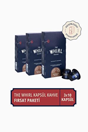 The Whirl Espresso Dark Kapsül Kahve 3'lü Fırsat Paketi 30 Kapsül