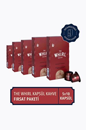 The Whirl Espresso Medium Kapsül Kahve 5'li Fırsat Paketi 50 Kapsül