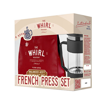 The Whirl Çekilmiş Kahve 423°F+ French Press Hediye