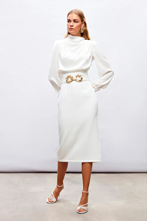 Sateen Kadın Kosaj Detaylı Bluz 1161-1052