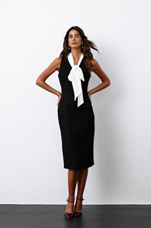 Sateen Kadın Fulorlı Tüvit Elbise 1551-3503