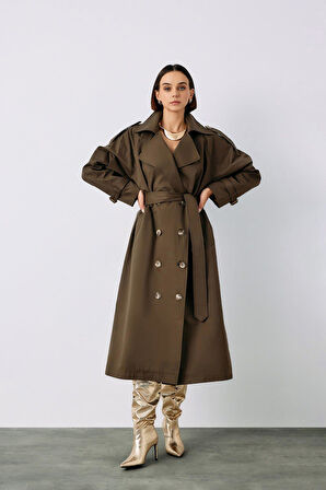 Sateen Kadın Trenç 106-6555