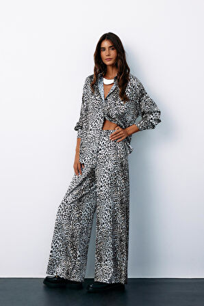 Sateen Leopar Pantolon 1597-5528