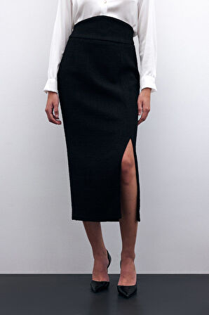 Sateen Kadın Tüvit Kalem Etek 1628-4526