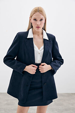 Sateen Kadın Süet Salaş Ceket 1635-6553