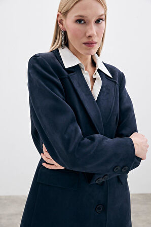 Sateen Kadın Süet Salaş Ceket 1635-6553