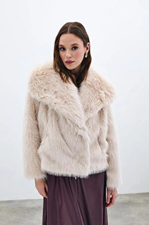 Sateen Kadın Lolita Yakalı Kürk 101-1001