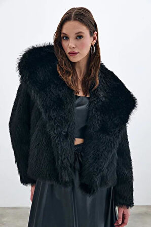 Sateen Kadın Lolita Yakalı Kürk 101-1001