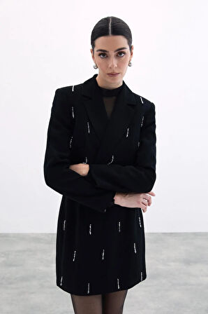 Sateen Taşlı Ceket 1727-6003