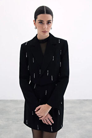 Sateen Taşlı Ceket 1727-6003