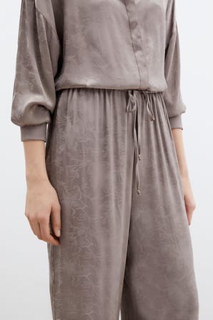 Sateen Kadın Jakarlı Saten Pantolon 1784-5048