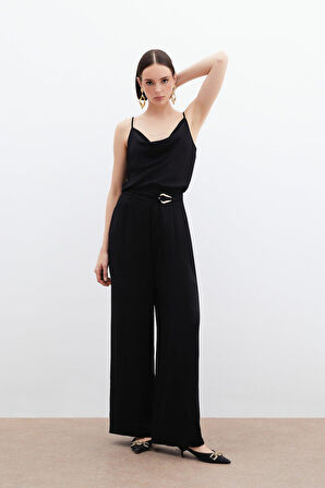 Sateen Kadın Kemer Detaylı Pantolon 1794-5044