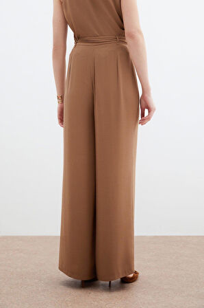 Sateen Kadın Kemer Detaylı Pantolon 1794-5044