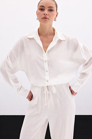 Sateen Kadın Salaş Gömlek 1810-2154